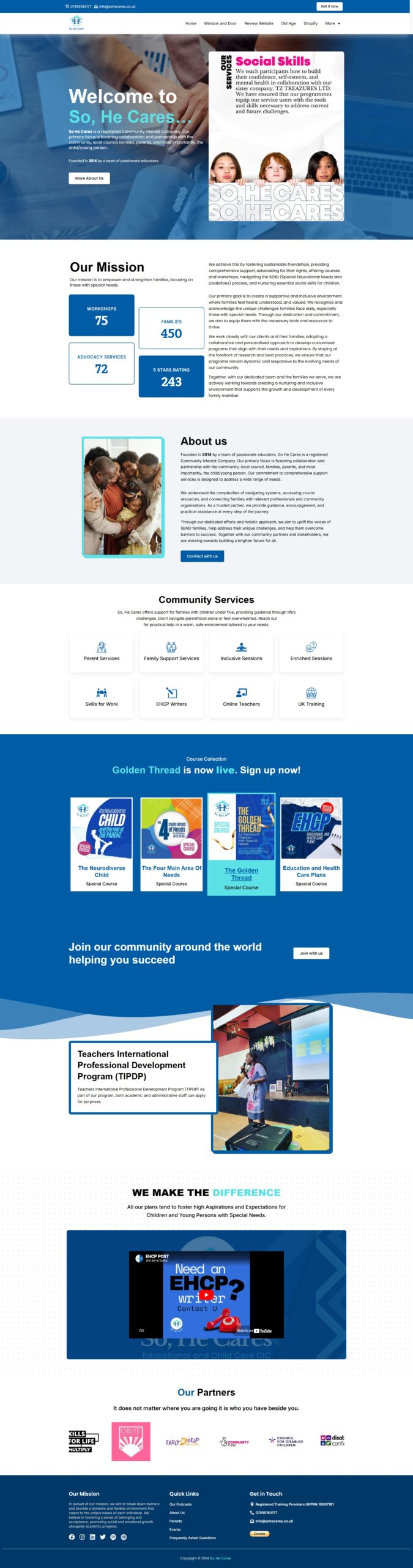 old age care home service landing page